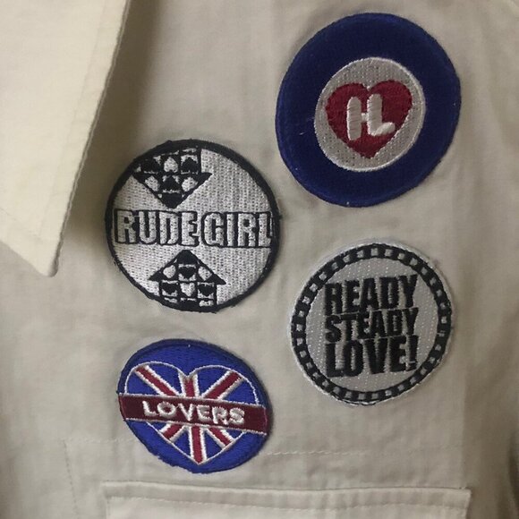 RARE VINTAGE HARAJUKU LOVERS Military Style Shirt - SIZE: M - Picture 7 of 12